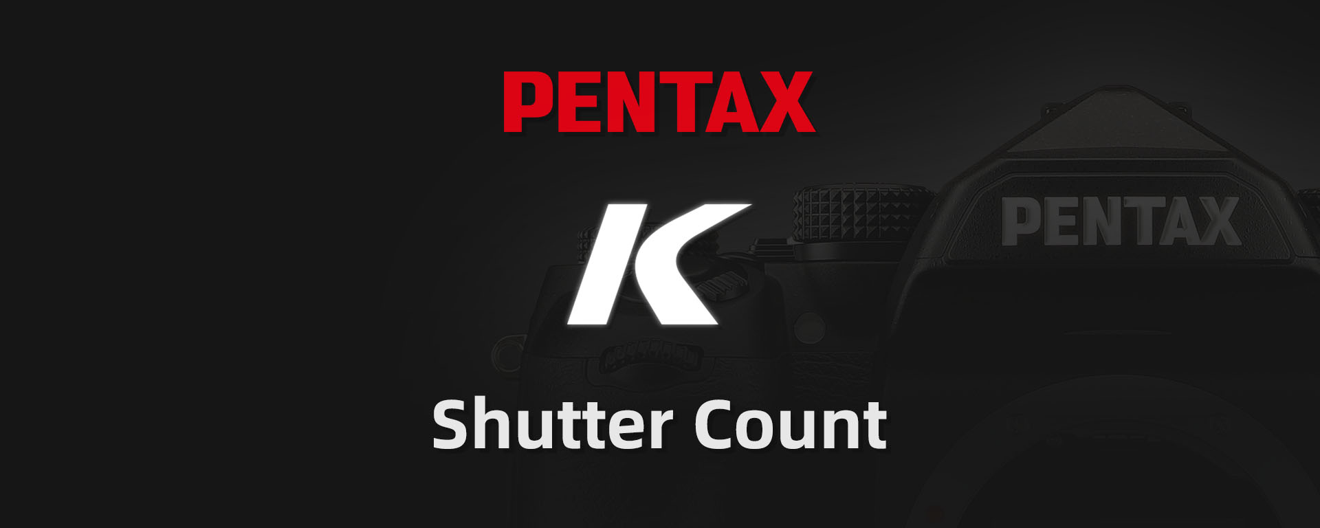 How to check Pentax camera shutter count?
